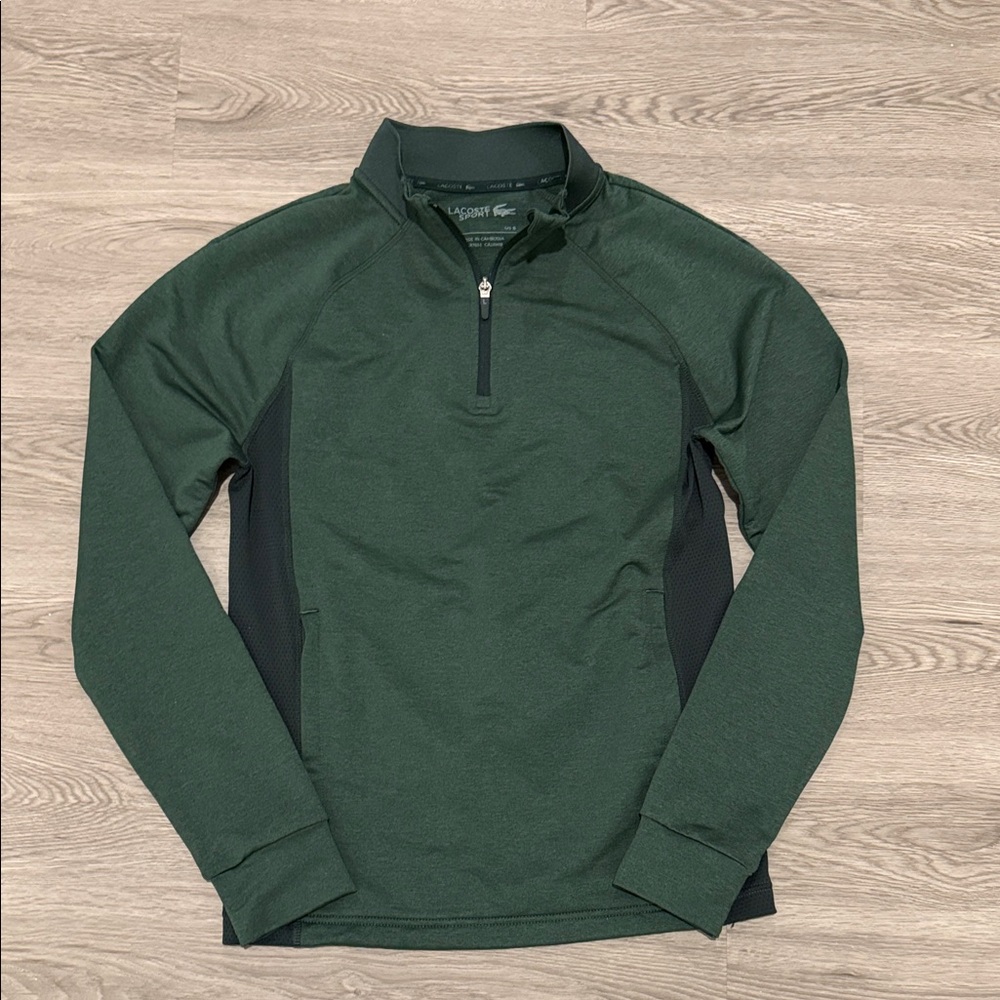 Lacoste Forest Green 1/4Zip  shirt